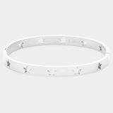 Cut Out Star Stainless Steel Bracelet | Silver