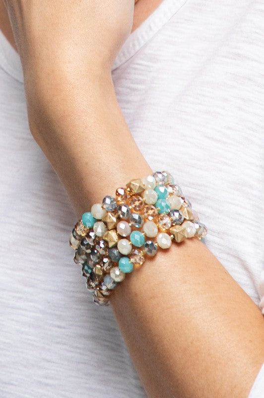 Irma Glass Mixed Beads Bracelets