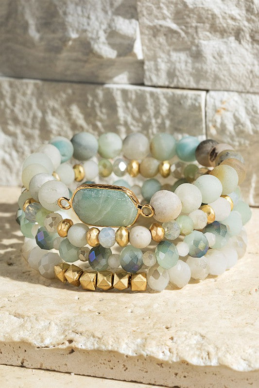 Jiva Natural Stone Bracelet Set