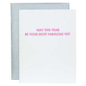 Most Fabulous Year Yet Letterpress Card