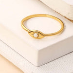 Pearl Evil Eye Ring