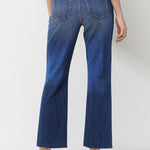 Zoey High Rise Ankle Slim Straight Distressed Jeans