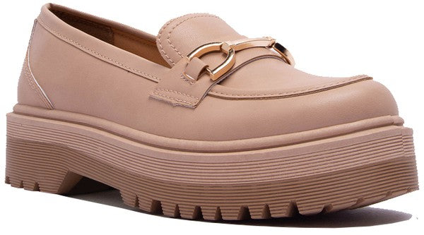 Raffi Metallic Chain Platform Loafers
