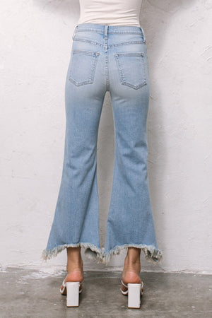 Take Me On High Rise Raw Hem Jeans