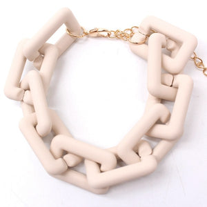 Matte Colorful Chain Bracelet