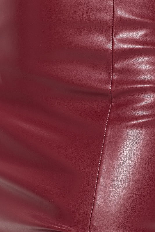 Call Me Yours Faux Leather Skirt | Close up