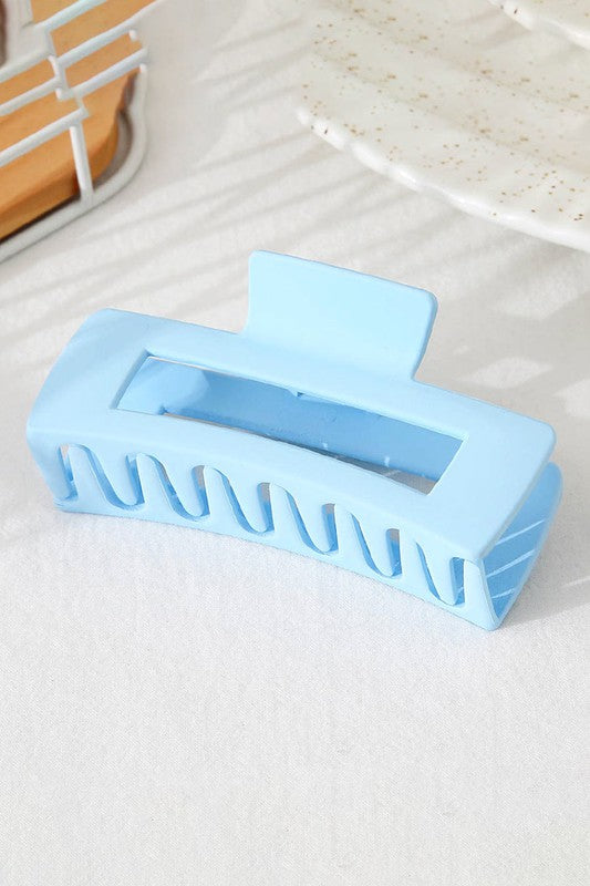 Solid Open Rectangle Hair Claw Clip