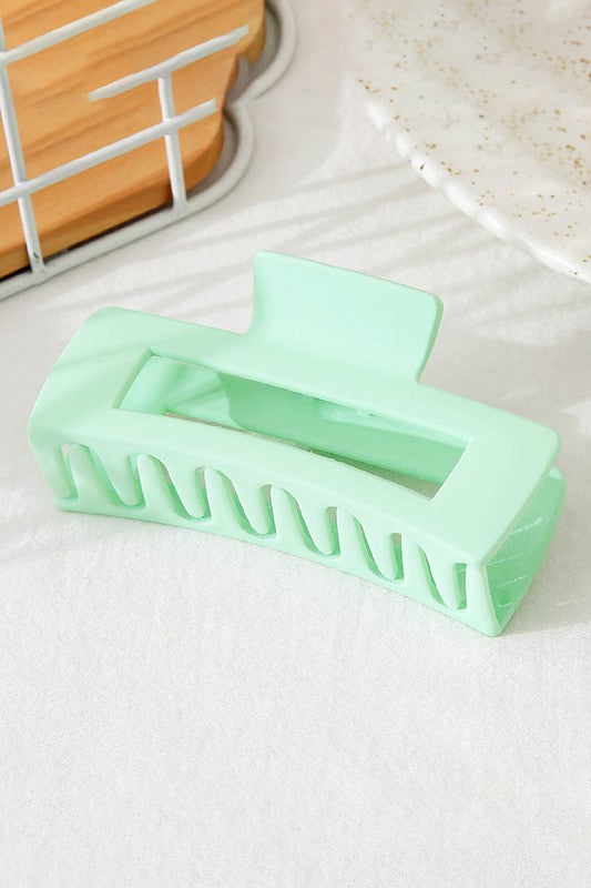 Solid Open Rectangle Hair Claw Clip