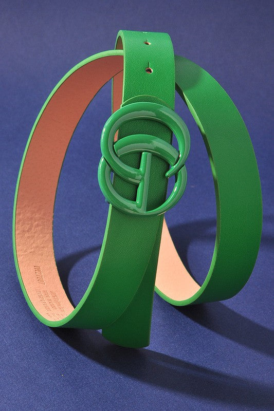 Color Coated GG Buckle Belt-Green