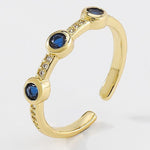 18K Copper Cubic Zirconia Colorful Round Ring - The Pink Pineapple 850