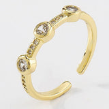 18K Copper Cubic Zirconia Colorful Round Ring - The Pink Pineapple 850