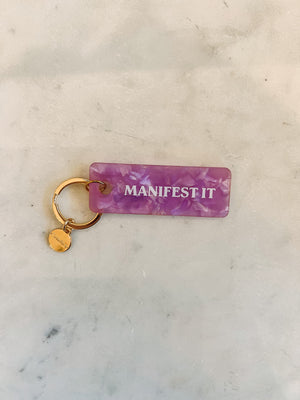 Manifest It Keychain | Front View