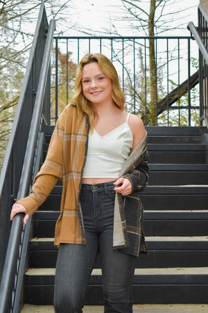 Evening Escape Faux Leather Top | Styled View