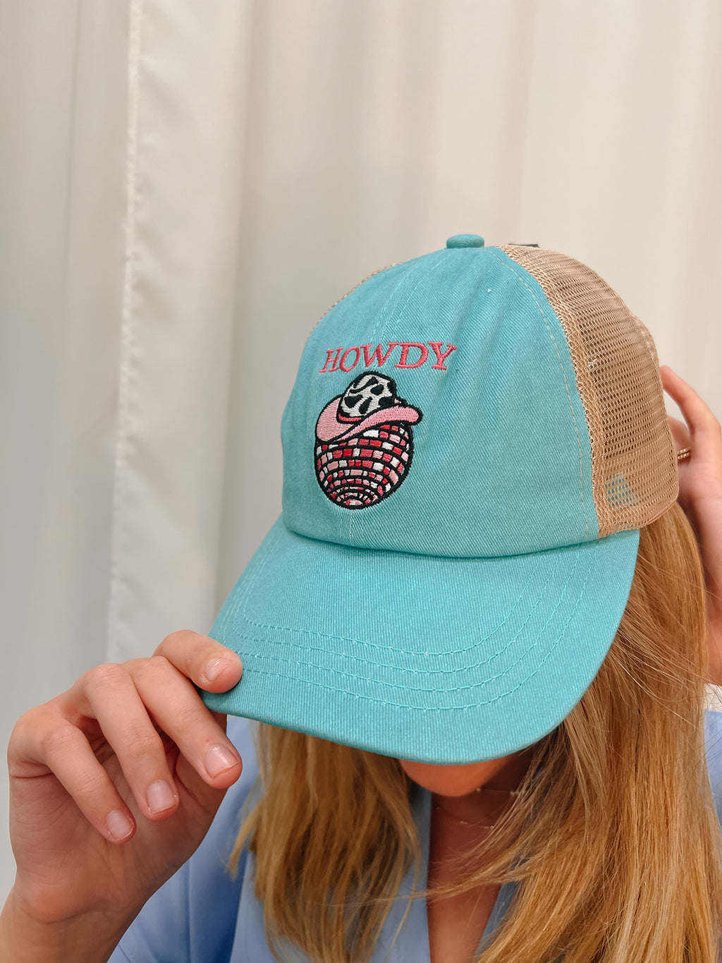 Howdy Disco Ball Cap-Blue | Front View
