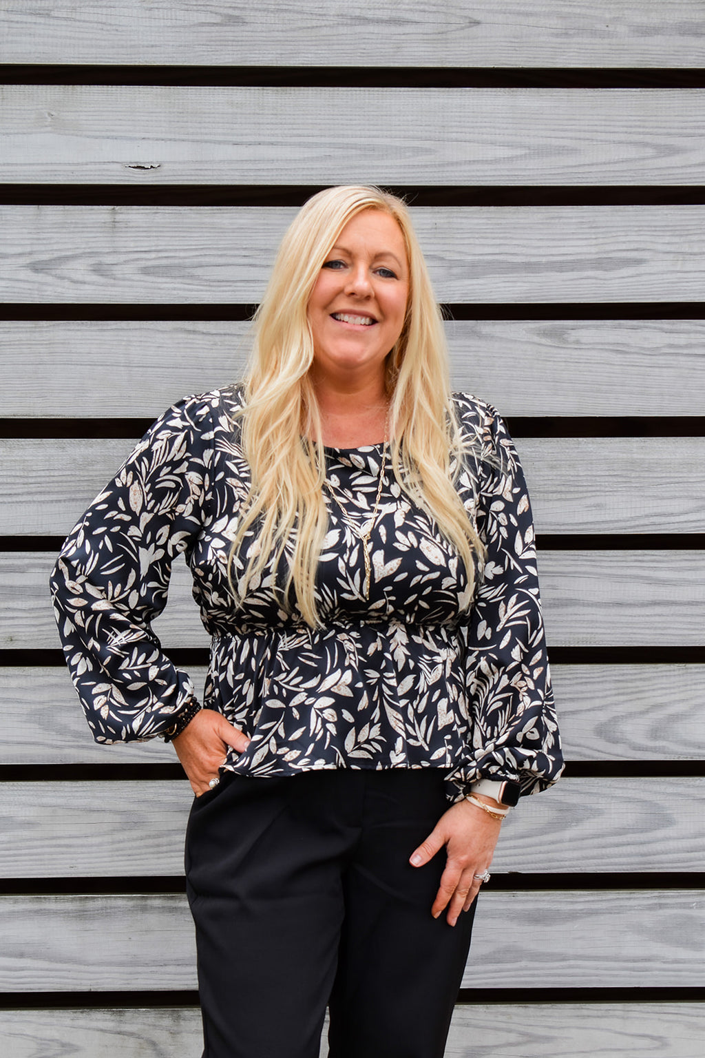 Brisk Evening Peplum Floral Top