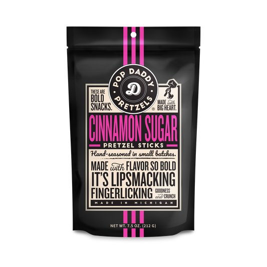 Pop Daddy – Cinnamon Sugar Seasoned Pretzels 7.5oz