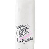 Guest Towel - You deserve All The Champ (Black & Pink)