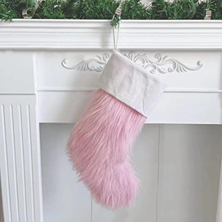 Pink Faux Fur Stocking