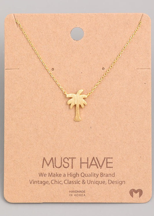 Must Have Gold Palm Tree Pendant