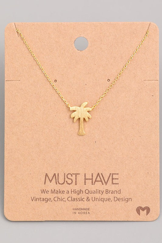 Must Have Gold Palm Tree Pendant