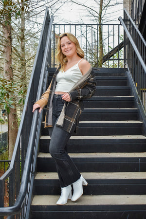 Evening Escape Faux Leather Top | Styled View