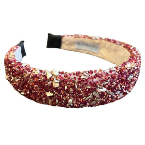 All That Glitters Headband - Maroon Hues