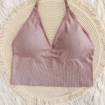 Adelaide Seamless Ribbed Bralette Woodrose | Front View