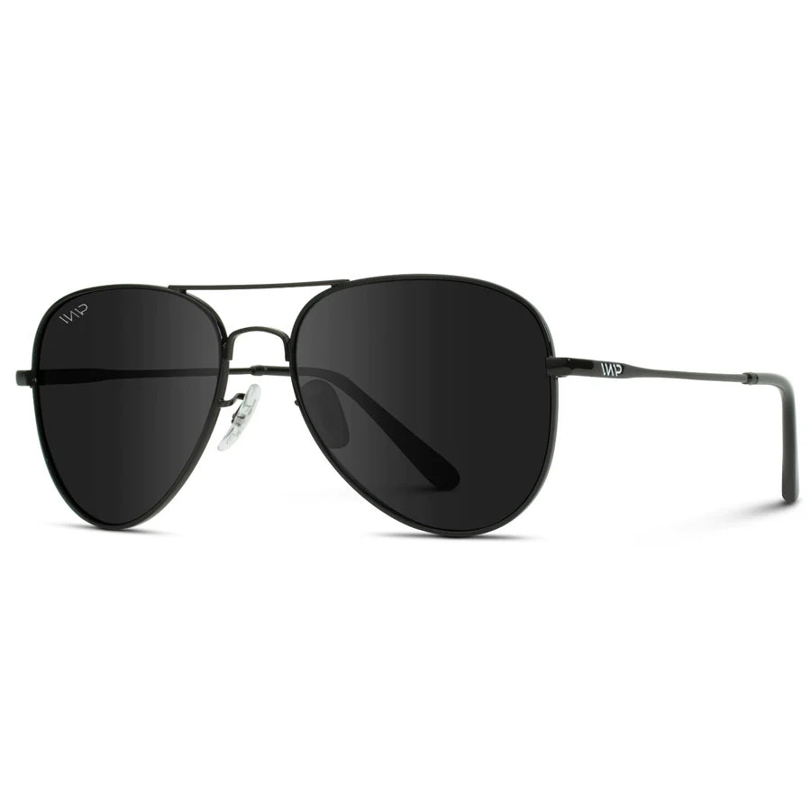 Maxell Polarized Black Aviator Sunglasses