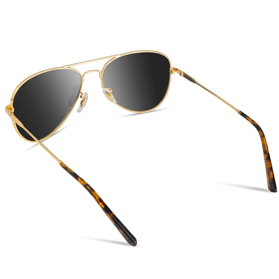 Maxell Polarized Black Aviator Sunglasses 