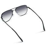 Jade Rimless Metal Frame Aviator Sunglasses | Back View