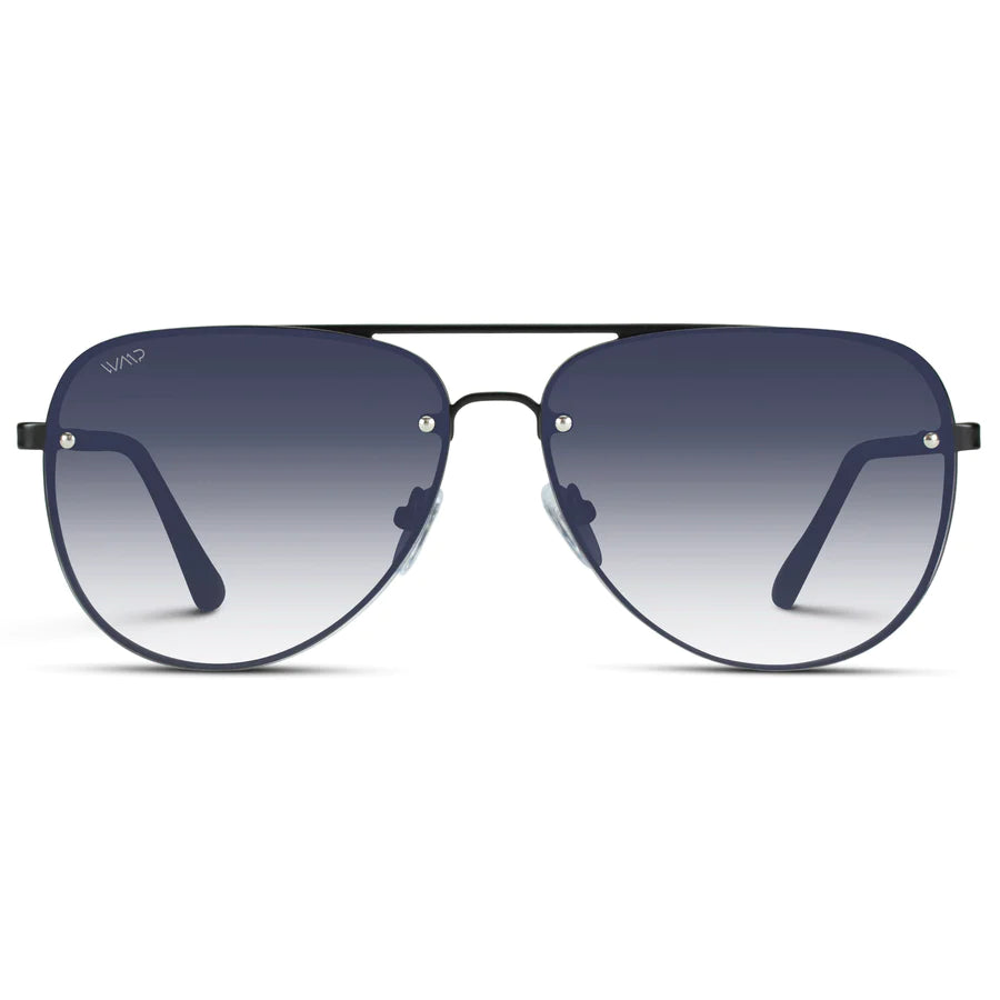 Jade Rimless Metal Frame Aviator Sunglasses | Front View