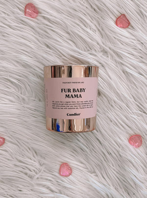 Fur Baby Mama Candles | Front View