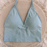 Adelaide Seamless Ribbed Bralette Winter Sky | Front View