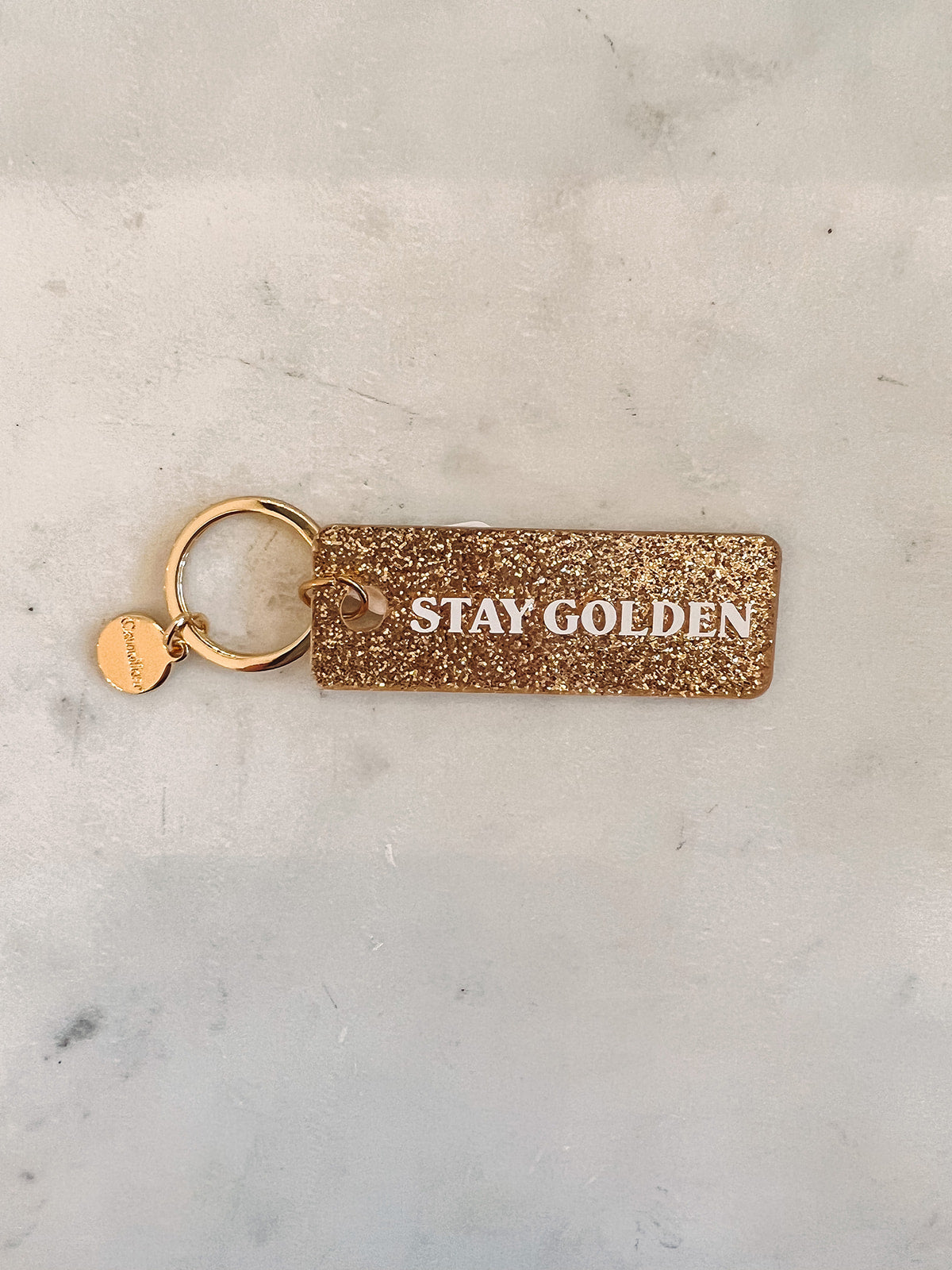 Stay Golden Keychain | Front View