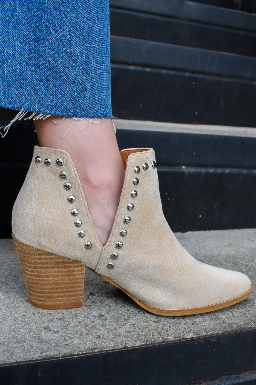 The Misty Studded Booties | Side View