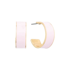 Light Pink Color Coated and Gold Hoop