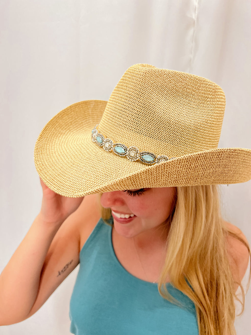 Durango Cowboy Hat-Natural | Front View