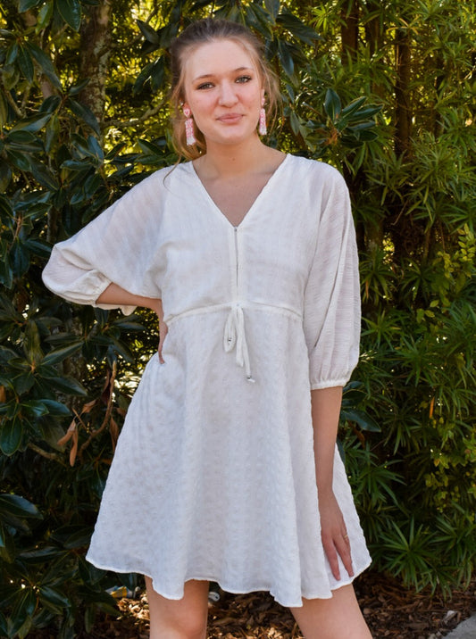 Tea In London Batwing Dress | Front View