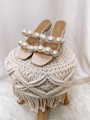 The Laura Pearl Beaded Sandals