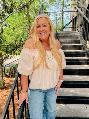 Blissful Beats Satin Top | Styled View