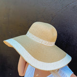 Two Tone Floppy Sun Hat | Side View