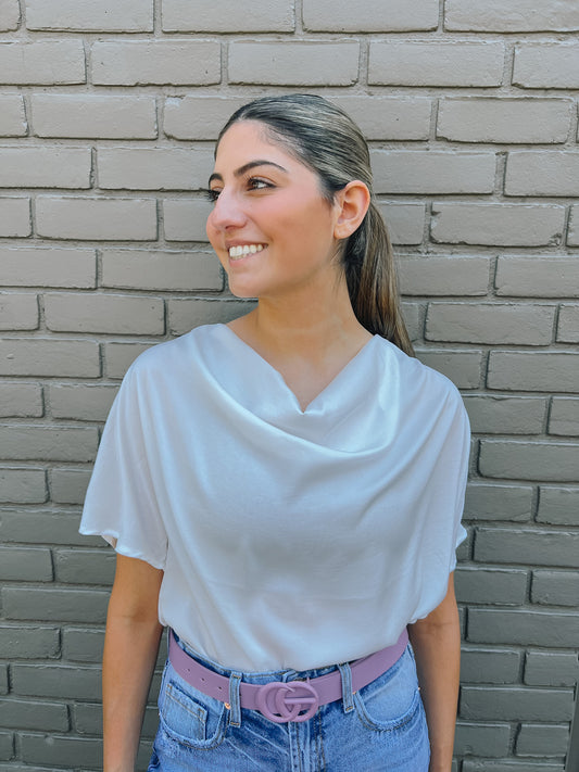 Beyond Lovely Cowl Neck Top | Front View