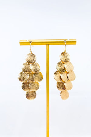 Shimmery Tiered Drop Earrings