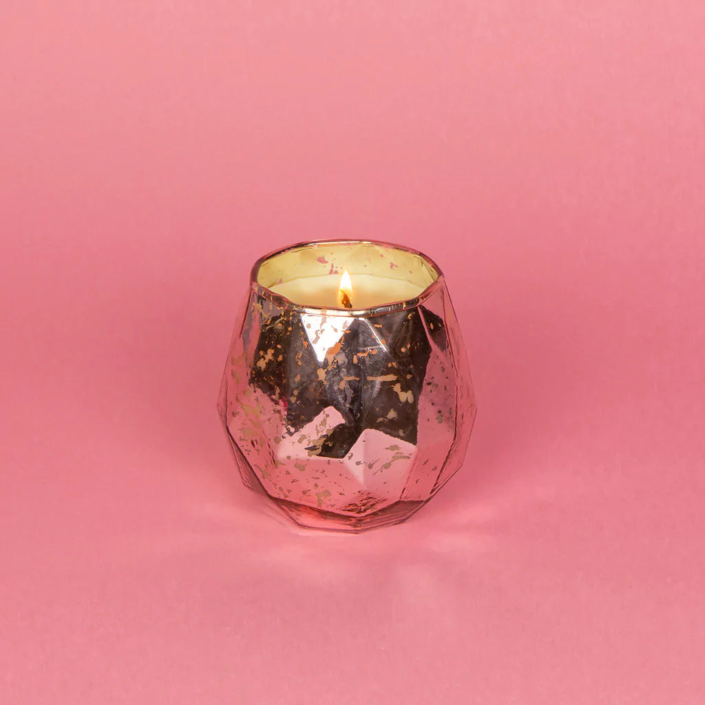 Sweet Grace Copper-Toned Mercury Glass Candle