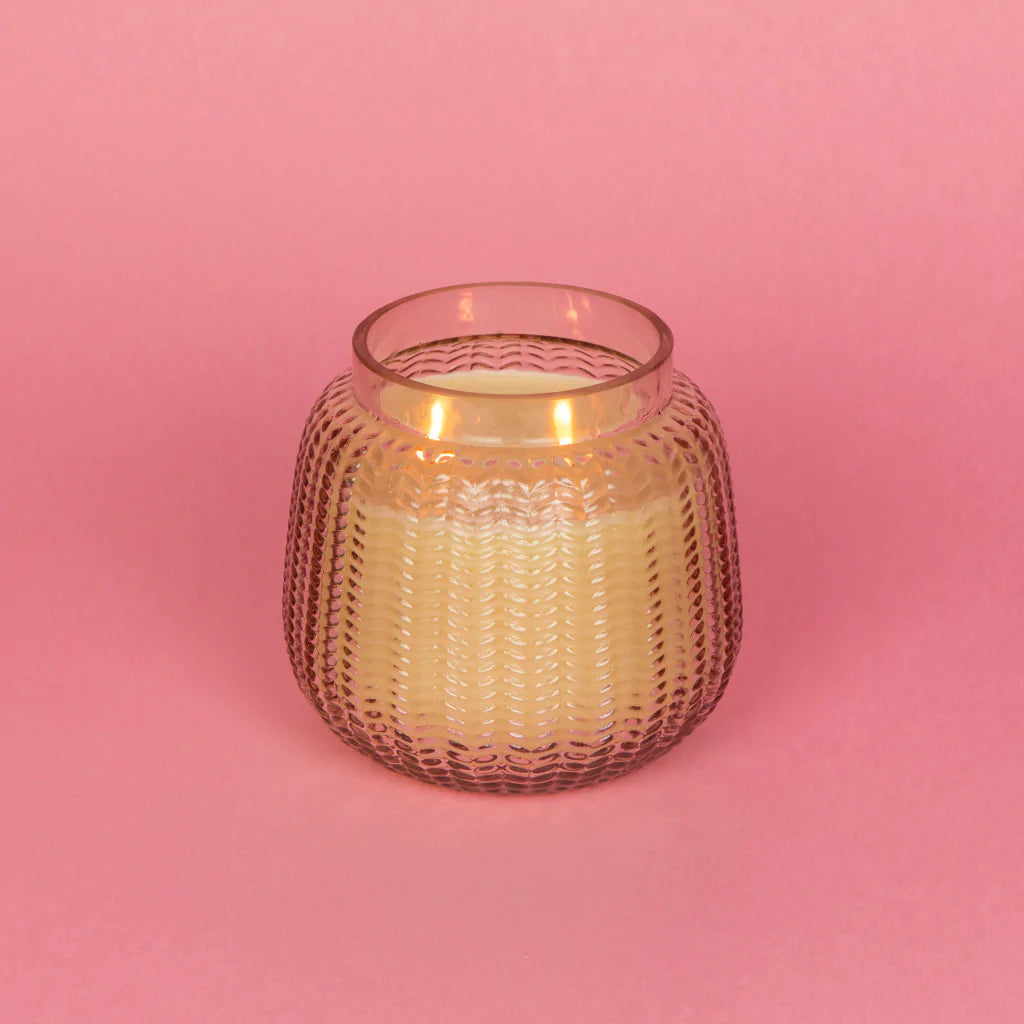 Sweet Grace Textured Glass Vessel Candle