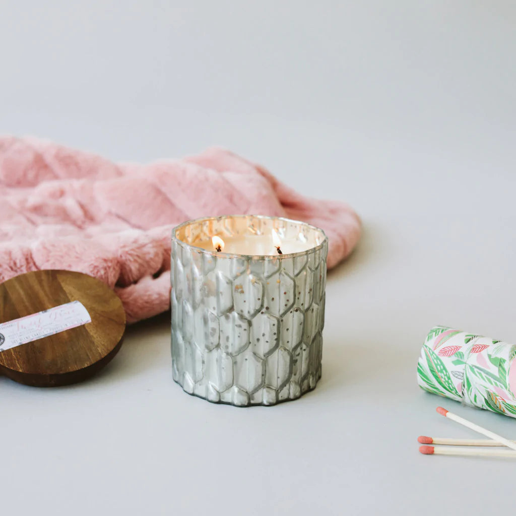 Sweet Grace Grey Textured Vessel Candle