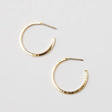 [Brenda Grands] Thin Hammered Hoops Mini - The Pink Pineapple 850
