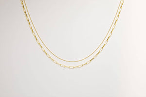 Paperclip Layered Choker