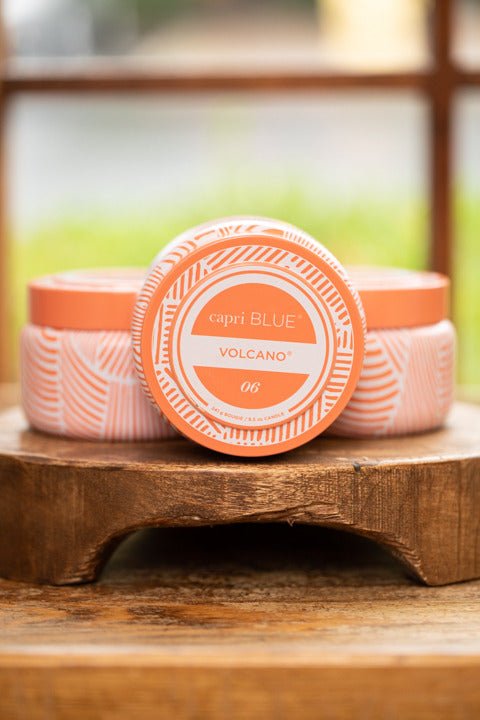 Capri Blue Volcano Tangerine Printed Travel Tin - The Pink Pineapple 850