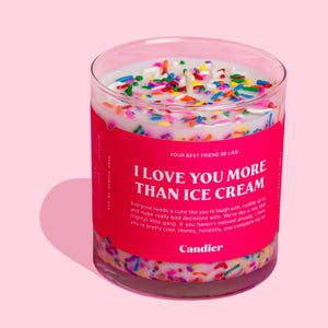 Love You More Than Ice cream Candle